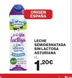 Supercor ASTURIANA Leche semidesnatada sin lactosa oferta
