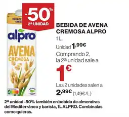 Supercor ALPRO Bebida de avena cremosa oferta