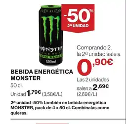 Supercor MONSTER Bebida energética oferta
