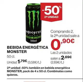 Supercor MONSTER Bebida energética oferta