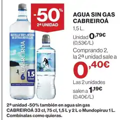 Supercor CABREIROÁ Agua sin gas oferta