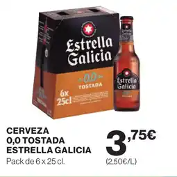 Supercor ESTRELLA GALICIA Cerveza 0,0 tostada oferta