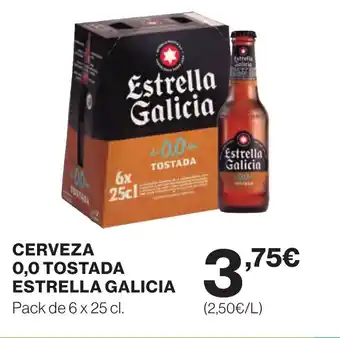 Supercor ESTRELLA GALICIA Cerveza 0,0 tostada oferta