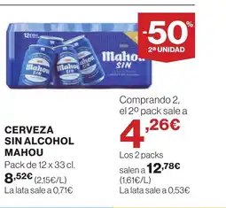 Supercor MAHOU Cerveza sin alcohol oferta