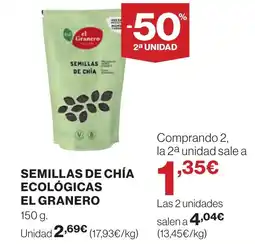 Supercor EL GRANERO Semillas de chía ecológicas oferta