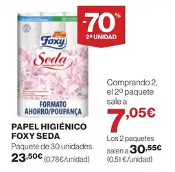 Supercor FOXY SEDA Papel higiénico oferta
