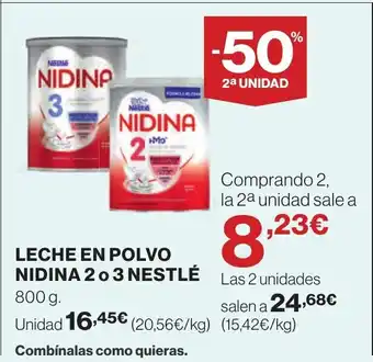 Supercor Leche en polvo nidina 2 o 3 nestlé oferta