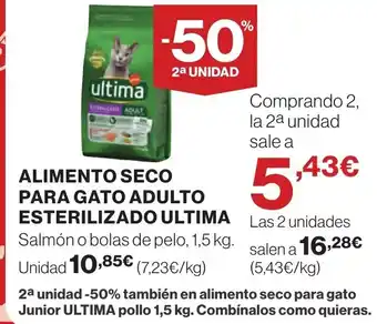 Supercor ULTIMA Alimento seco para gato adulto esterilizado oferta