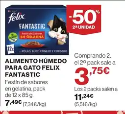 Supercor Alimento húmedo para gato felix fantastic oferta