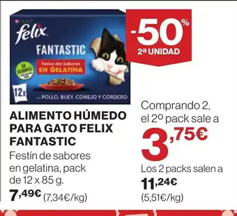 Supercor Alimento húmedo para gato felix fantastic oferta