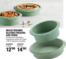 Optimus Molde redondo silicona freidora aire verde oferta