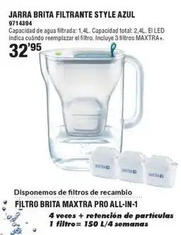 Optimus Jarra brita filtrante style azul oferta