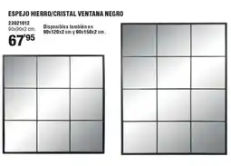 Optimus Espejo hierro/cristal ventana negro oferta