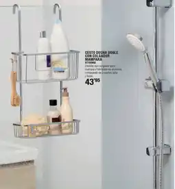 Optimus Cesto ducha doble con colgador mampara oferta