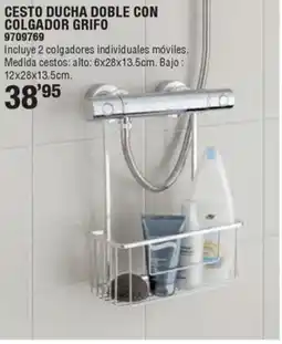 Optimus Cesto ducha doble con colgador grifo oferta
