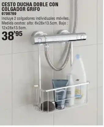 Optimus Cesto ducha doble con colgador grifo oferta