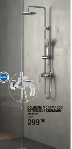 Optimus Columna monomando extensible cromado oferta