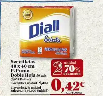 Gadis Servilletas 40x40 Cm P. Punta Doble Hoja 50uds oferta
