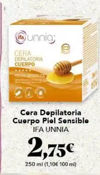 Gadis Cera Depilatoria Cuerpo Piel Sensible 250ml oferta