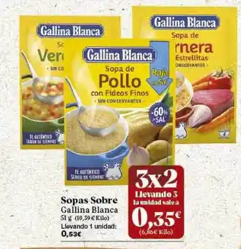 Gadis Sopas Sobre Gallina Blanca 1g oferta
