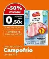 Masymas Campofrío - jamón cocido oferta