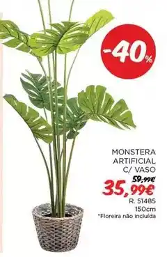 Espaço Casa Monstera artificial c/ vaso oferta