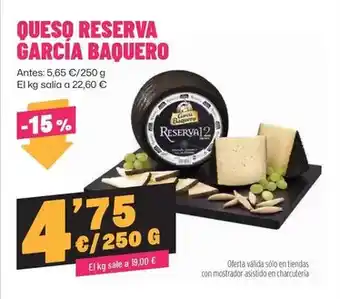 AhorraMas García baquero - queso reserva oferta