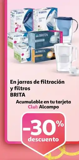 Alcampo BRITA En jarras de filtración y filtros oferta