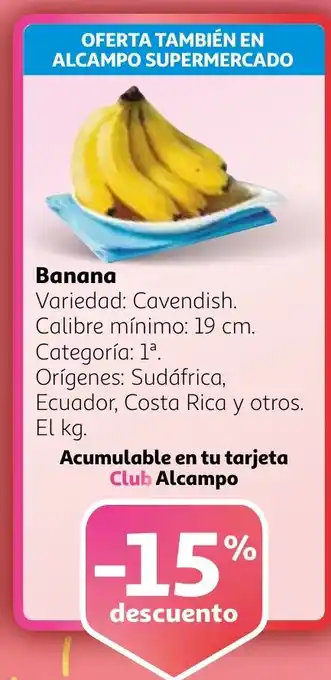Alcampo Banana oferta