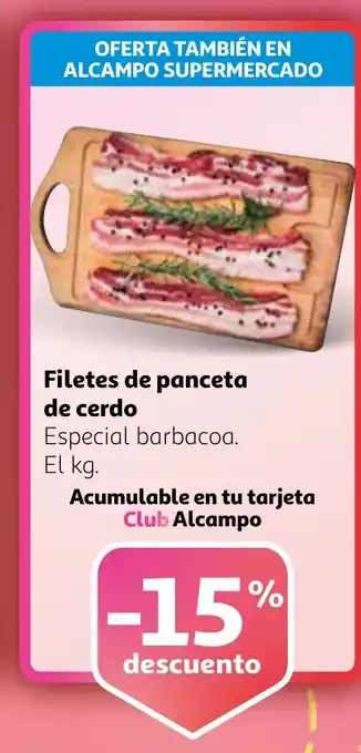 Alcampo Filetes de panceta de cerdo oferta
