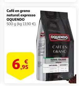 Alcampo OQUENDO Café en grano natural expresso oferta