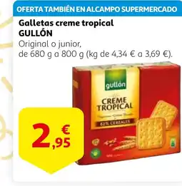 Alcampo GULLÓN Galletas creme tropical oferta
