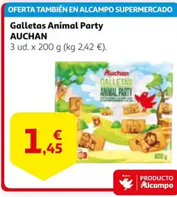 Alcampo AUCHAN Galletas Animal Party oferta