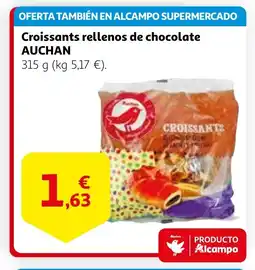 Alcampo AUCHAN Croissants rellenos de chocolate oferta