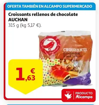 Alcampo AUCHAN Croissants rellenos de chocolate oferta