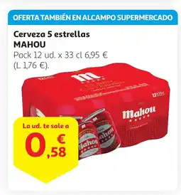 Alcampo MAHOU Cerveza 5 estrellas oferta