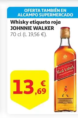 Alcampo JOHNNIE WALKER Whisky etiqueta roja oferta