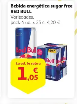 Alcampo RED BULL Bebida energética sugar free oferta
