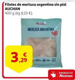 Alcampo AUCHAN Filetes de merluza argentina sin piel oferta