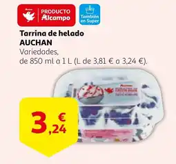 Alcampo AUCHAN Tarrina de helado oferta