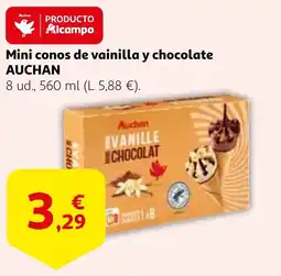 Alcampo AUCHAN Mini conos y vainilla y chocolate oferta