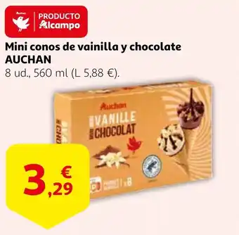 Alcampo AUCHAN Mini conos y vainilla y chocolate oferta