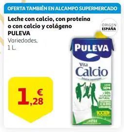 Alcampo PULEVA Leche con calcio, con proteína o con calcio y colágeno oferta