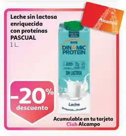 Alcampo PASCUAL Leche sin lactosa enriquecida con proteinas oferta
