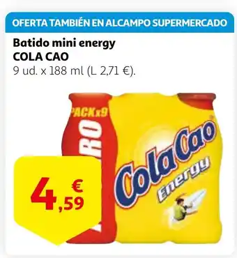 Alcampo COLA CAO Batido mini energy oferta