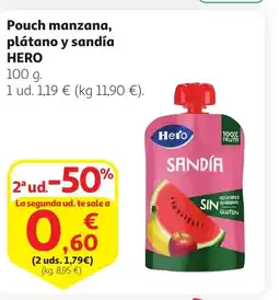 Alcampo HERO Pouch manzana, plátano y sandía oferta
