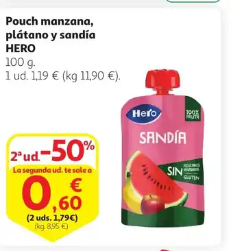 Alcampo HERO Pouch manzana, plátano y sandía oferta
