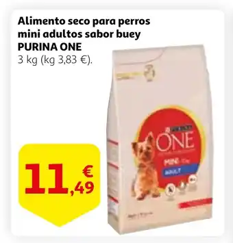 Alcampo PURINA ONE Alimento seco para perros mini adultos sabor buey oferta