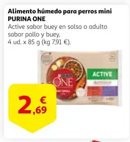 Alcampo PURINA ONE Alimento húmedo para perros mini oferta