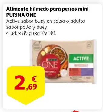 Alcampo PURINA ONE Alimento húmedo para perros mini oferta
